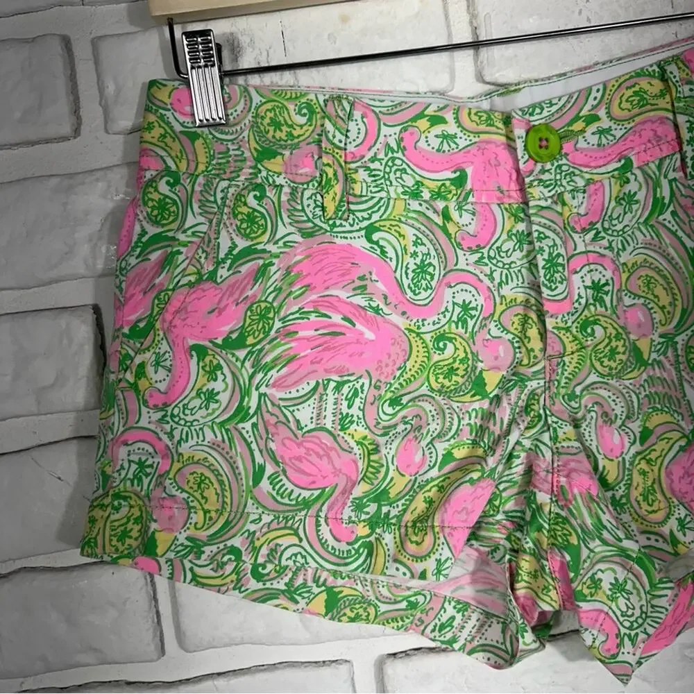 Lilly Pulitzer The Walsh Short Flamingo Print Size 4 - Picture 8 of 8